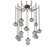 Mesa Round Chain 12pc Swag Multi-Pendant (1289|SNB0089-12-FB-S-CH1-L3)