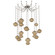 Mesa Round Chain 12pc Swag Multi-Pendant (1289|SNB0089-12-BS-B-CH3-L3)
