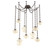 Mesa Round Chain 9pc Swag Multi-Pendant (1289|SNB0089-09-FB-A-CH3-L1)