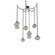 Mesa Round Chain 6pc Swag Multi-Pendant (1289|SNB0089-06-MB-S-CH3-L1)