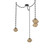 Mesa Round Chain 3pc Swag Multi-Pendant (1289|SNB0089-03-MB-B-CH3-L3)
