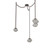 Mesa Round Chain 3pc Swag Multi-Pendant (1289|SNB0089-03-FB-S-CH2-L1)