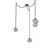 Mesa Round Chain 3pc Swag Multi-Pendant (1289|SNB0089-03-FB-S-CH1-L1)