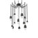 Pebble Round Chain 12pc Swag Multi-Pendant (1289|SNB0079-12-MB-PC-CH2-L1)