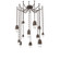 Pebble Round Chain 12pc Swag Multi-Pendant (1289|SNB0079-12-FB-PC-CH3-L3)