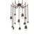 Pebble Round Chain 12pc Swag Multi-Pendant (1289|SNB0079-12-FB-PC-CH2-L3)