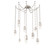 Pebble Round Chain 9pc Swag Multi-Pendant (1289|SNB0079-09-BS-PC-CH3-L3)