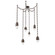 Pebble Round Chain 6pc Swag Multi-Pendant (1289|SNB0079-06-FB-PC-CH3-L1)