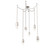 Pebble Round Chain 6pc Swag Multi-Pendant (1289|SNB0079-06-BS-PC-CH1-L1)