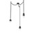 Pebble Round Chain 3pc Swag Multi-Pendant (1289|SNB0079-03-MB-PC-CH2-L3)