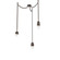 Pebble Round Chain 3pc Swag Multi-Pendant (1289|SNB0079-03-FB-PC-CH2-L3)