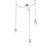 Pebble Round Chain 3pc Swag Multi-Pendant (1289|SNB0079-03-BS-PC-CH1-L3)