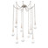 Raindrop Round Chain 9pc Swag Multi-Pendant (1289|SNB0078-09-BS-C-CH3-L1)