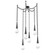 Raindrop Round Chain 6pc Swag Multi-Pendant (1289|SNB0078-06-MB-C-CH2-L1)