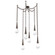 Raindrop Round Chain 6pc Swag Multi-Pendant (1289|SNB0078-06-FB-C-CH2-L3)