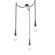 Raindrop Round Chain 3pc Swag Multi-Pendant (1289|SNB0078-03-MB-C-CH2-L3)