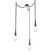 Raindrop Round Chain 3pc Swag Multi-Pendant (1289|SNB0078-03-FB-C-CH2-L1)