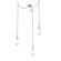 Raindrop Round Chain 3pc Swag Multi-Pendant (1289|SNB0078-03-BS-C-CH2-L3)