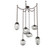 Cosmos Round 6pc Swag Multi-Pendant Chain (LED) (1289|SNB0069-06-FB-FS-CH2-L3)