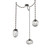 Cosmos Round 3pc Swag Multi-Pendant Chain (LED) (1289|SNB0069-03-FB-FS-CH3-L1)
