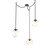 Cosmos Round 3pc Swag Multi-Pendant Chain (LED) (1289|SNB0069-03-FB-FA-CH1-L3)