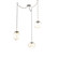 Cosmos Round 3pc Swag Multi-Pendant Chain (LED) (1289|SNB0069-03-BS-FA-CH3-L1)