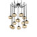 Nova Round 12pc Swag Multi-Pendant Chain (LED) (1289|SNB0068-12-MB-FB-CH2-L3)