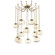 Nova Round 12pc Swag Multi-Pendant Chain (LED) (1289|SNB0068-12-GB-FA-CH3-L3)