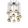 Nova Round 12pc Swag Multi-Pendant Chain (LED) (1289|SNB0068-12-FB-FB-CH1-L3)