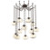 Nova Round 12pc Swag Multi-Pendant Chain (LED) (1289|SNB0068-12-FB-FA-CH3-L3)