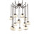 Nova Round 12pc Swag Multi-Pendant Chain (LED) (1289|SNB0068-12-FB-FA-CH2-L1)