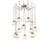 Nova Round 12pc Swag Multi-Pendant Chain (LED) (1289|SNB0068-12-BS-GA-CH2-L1)