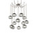Nova Round 12pc Swag Multi-Pendant Chain (LED) (1289|SNB0068-12-BS-FS-CH2-L1)