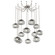 Nova Round 12pc Swag Multi-Pendant Chain (LED) (1289|SNB0068-12-BS-FS-CH1-L1)