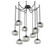 Nova Round 9pc Swag Multi-Pendant Chain (LED) (1289|SNB0068-09-MB-FS-CH2-L1)