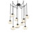 Nova Round 9pc Swag Multi-Pendant Chain (LED) (1289|SNB0068-09-MB-FA-CH1-L3)