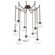 Nova Round 9pc Swag Multi-Pendant Chain (LED) (1289|SNB0068-09-FB-GC-CH2-L3)