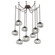Nova Round 9pc Swag Multi-Pendant Chain (LED) (1289|SNB0068-09-FB-FS-CH1-L3)