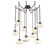 Nova Round 9pc Swag Multi-Pendant Chain (LED) (1289|SNB0068-09-FB-FA-CH2-L3)