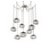Nova Round 9pc Swag Multi-Pendant Chain (LED) (1289|SNB0068-09-BS-GS-CH2-L3)