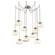 Nova Round 9pc Swag Multi-Pendant Chain (LED) (1289|SNB0068-09-BS-GA-CH2-L3)