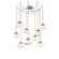 Nova Round 9pc Swag Multi-Pendant Chain (LED) (1289|SNB0068-09-BS-GA-CH3-L1)