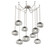 Nova Round 9pc Swag Multi-Pendant Chain (LED) (1289|SNB0068-09-BS-FS-CH2-L3)