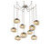 Nova Round 9pc Swag Multi-Pendant Chain (LED) (1289|SNB0068-09-BS-FB-CH3-L1)