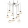 Nova Round 9pc Swag Multi-Pendant Chain (LED) (1289|SNB0068-09-BS-FA-CH2-L1)