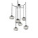 Nova Round 6pc Swag Multi-Pendant Chain (LED) (1289|SNB0068-06-MB-FS-CH3-L3)