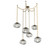 Nova Round 6pc Swag Multi-Pendant Chain (LED) (1289|SNB0068-06-GB-GS-CH2-L1)
