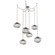 Nova Round 6pc Swag Multi-Pendant Chain (LED) (1289|SNB0068-06-BS-ZS-CH3-L3)