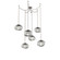 Nova Round 6pc Swag Multi-Pendant Chain (LED) (1289|SNB0068-06-BS-GS-CH2-L3)