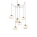 Nova Round 6pc Swag Multi-Pendant Chain (LED) (1289|SNB0068-06-BS-GA-CH2-L1)